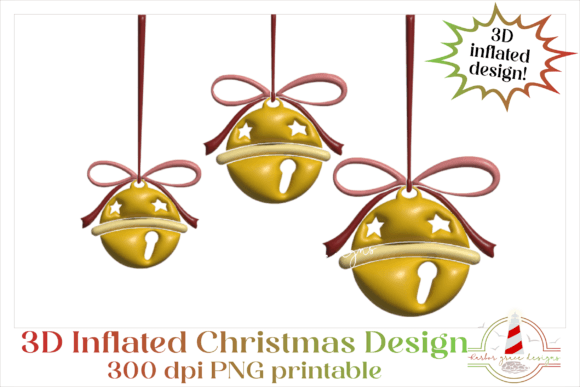 3D Inflated - Jingle Bells Christmas PNG & Illustrations