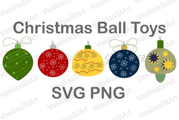 Christmas Ball Toys Illustrations for Seasonal Branding