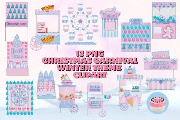Christmas Carnival Winter Theme Clipart Review for Illustrations