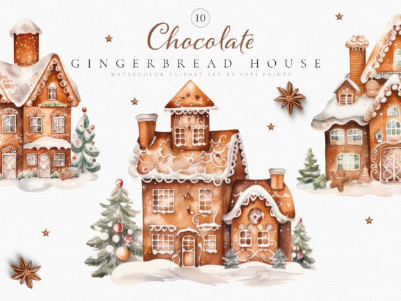 Christmas Gingerbread House Clipart Set Review