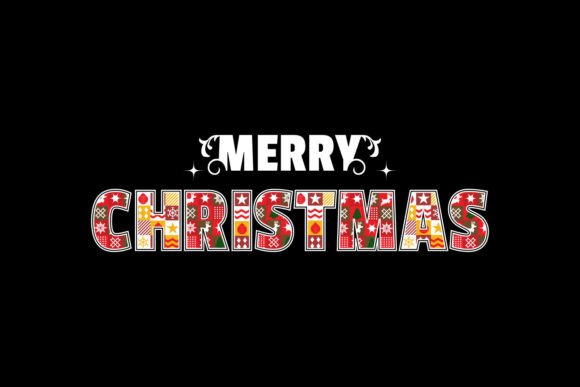 Merry Christmas Text Graphic Design Art for Illustrations
