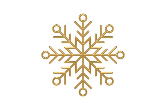 Openwork Golden Christmas Snowflake 3d Illustrations Review