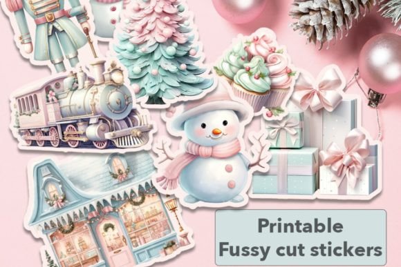 Pink Christmas Fussy Cut Ephemera: A Seller's Review of Seasonal Illustrations