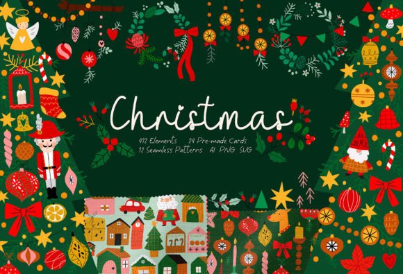 Retro Christmas Illustration Review: Freebies for Sellers