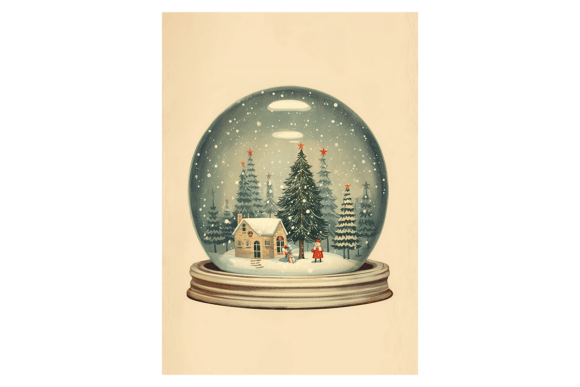 Snow Globe Christmas Card 1: A Review for Modern Illustrations