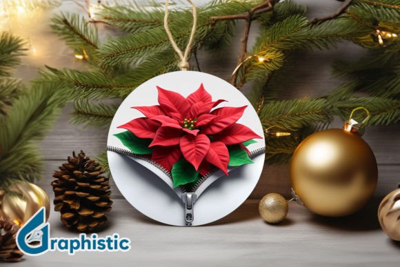 Unzipped 3D Christmas Ornament PNG 13 for Illustrations
